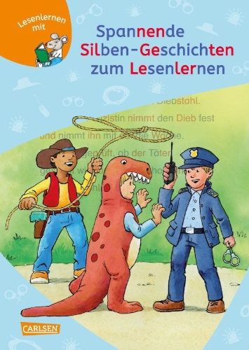 Buchcover und Innenansicht für das Buch: LESEMAUS zum Lesenlernen Sammelbände: Spannende Silben-Geschichten zum Lesenlernen