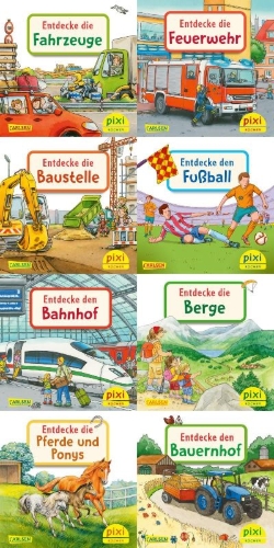 Buchcover und Innenansicht für das Buch: Pixi-Serie Nr. 240: Entdecke deine Welt 3. 64 Exemplare