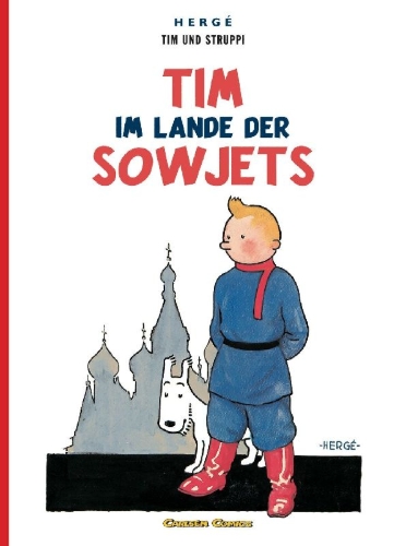 Buchcover und Innenansicht für das Buch: Tintin au pays des Soviets