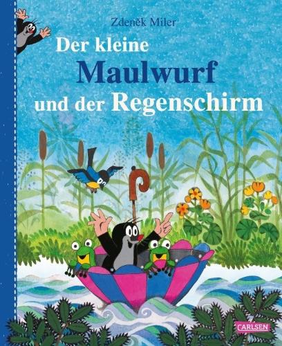 Buchcover und Innenansicht für das Buch: Der kleine Maulwurf und der Regenschirm