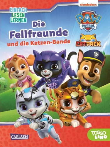 Buchcover und Innenansicht für das Buch: PAW Patrol Erstlesebuch: Die Fellfreunde und die Katzen-Bande