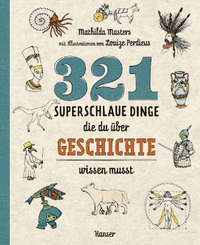 Buchcover und Innenansicht für das Buch: 321 superslimme dingen die je moet weten over geschiedenis
