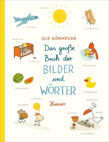 Buchcover und Innenansicht für das Buch: Das große Buch der Bilder und Wörter