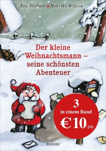 Buchcover und Innenansicht für das Buch: Der kleine Weihnachtsmann - seine schönsten Abenteuer