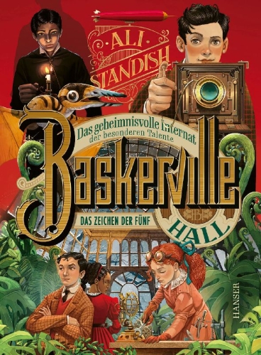 Buchcover und Innenansicht für das Buch: The Improbable Tales of Baskerville Hall 2: The Sign of the Five