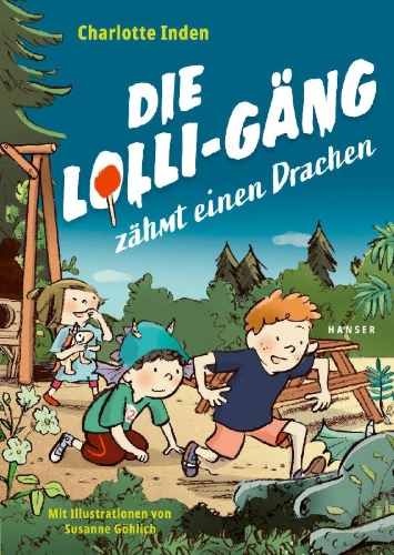 Buchcover und Innenansicht für das Buch: Die Lolli-Gäng zähmt einen Drachen