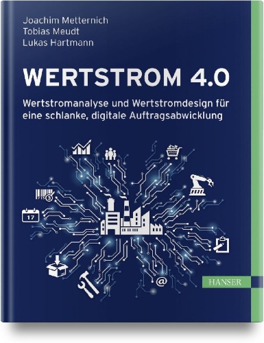 Buchcover und Innenansicht für das Buch: Wertstrom 4.0