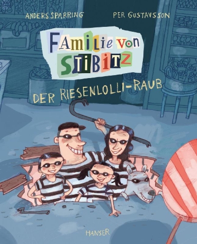 Buchcover und Innenansicht für das Buch: Familjen Knyckertz och födelsedagskuppen