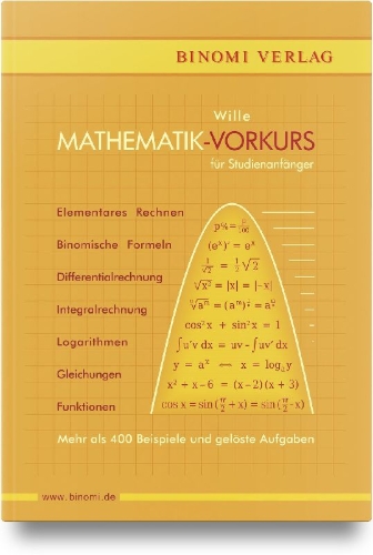 Buchcover und Innenansicht für das Buch: Mathematik-Vorkurs für Studienanfänger