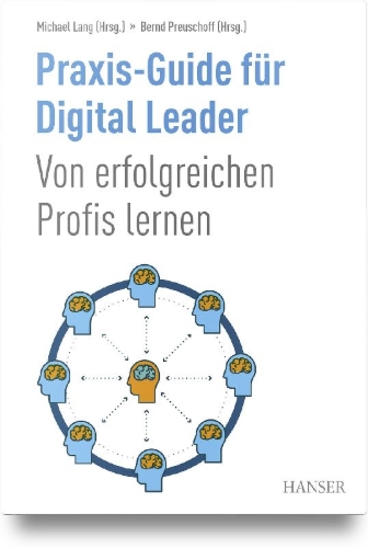 Buchcover und Innenansicht für das Buch: Praxis-Guide für Digital Leader