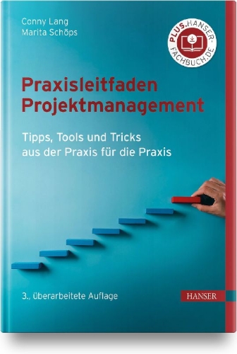 Buchcover und Innenansicht für das Buch: Praxisleitfaden Projektmanagement