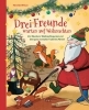 Buchcover und Innenansicht für das Buch: Drei Freunde warten auf Weihnachten
