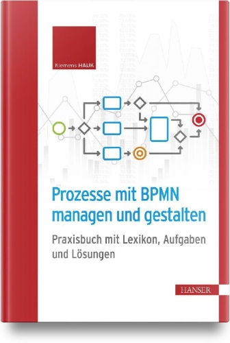 Buchcover und Innenansicht für das Buch: Prozesse mit BPMN managen und gestalten