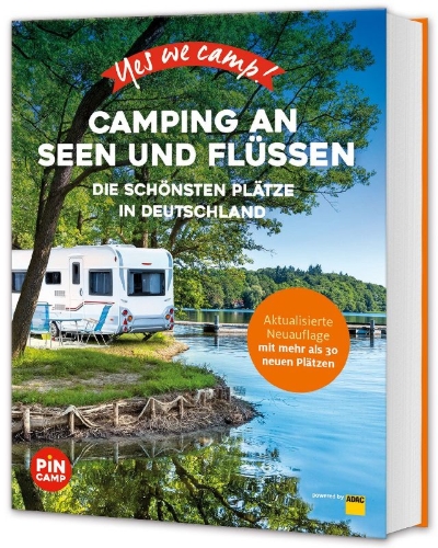 Buchcover und Innenansicht für das Buch: Yes we camp! Camping an Seen und Flüssen