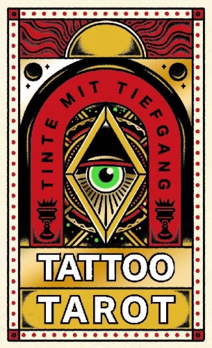 Buchcover und Innenansicht für das Buch: Tattoo Tarot Mini