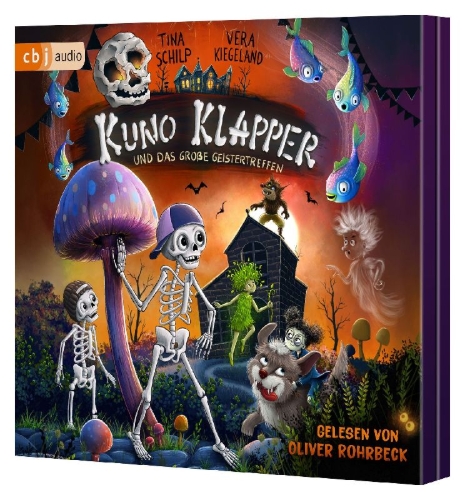 Buchcover und Innenansicht für das Buch: Kuno Klapper und das große Geistertreffen