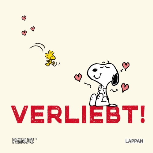 Buchcover und Innenansicht für das Buch: Peanuts Geschenkbuch: Verliebt!