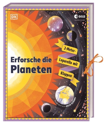 Buchcover und Innenansicht für das Buch: Erforsche die Planeten