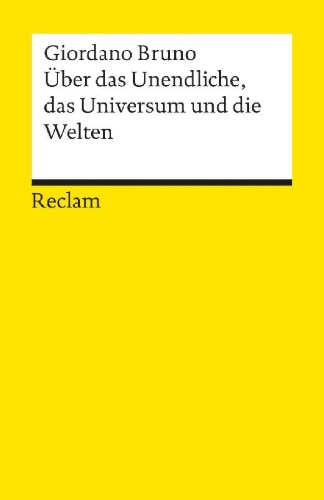 Buchcover und Innenansicht für das Buch: Über das Unendliche, das Universum und die Welten
