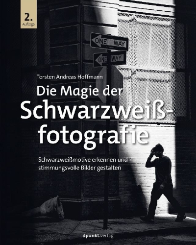 Buchcover und Innenansicht für das Buch: Die Magie der Schwarzweißfotografie