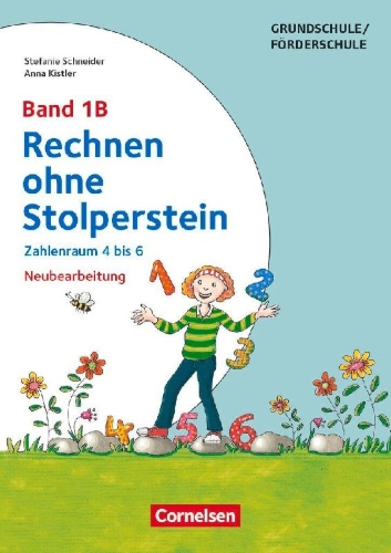 Buchcover und Innenansicht für das Buch: Rechnen ohne Stolperstein - Neubearbeitung Band 1B - Zahlenraum 4 bis 6