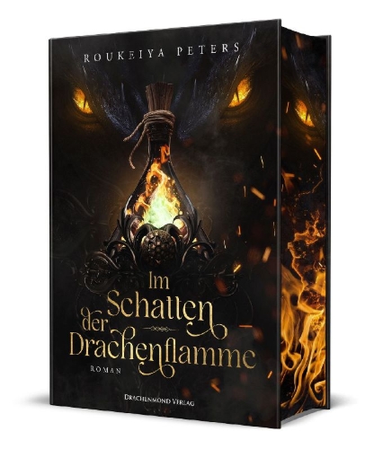 Buchcover und Innenansicht für das Buch: Im Schatten der Drachenflamme
