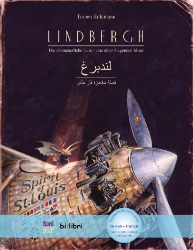Buchcover und Innenansicht für das Buch: Lindbergh. Kinderbuch Deutsch-Arabisch mit MP3-Hörbuch zum Herunterladen