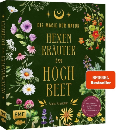 Buchcover und Innenansicht für das Buch: Die Magie der Natur: Hexenkräuter im Hochbeet