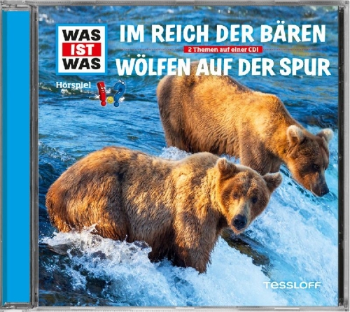Buchcover und Innenansicht für das Buch: Was ist was Hörspiel-CD: Bären/ Wölfe