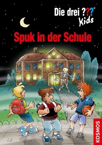 Buchcover und Innenansicht für das Buch: Die drei ??? Kids. Spuk in der Schule (drei Fragezeichen)