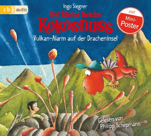 Buchcover und Innenansicht für das Buch: Der kleine Drache Kokosnuss 24 - Vulkan-Alarm auf der Dracheninsel