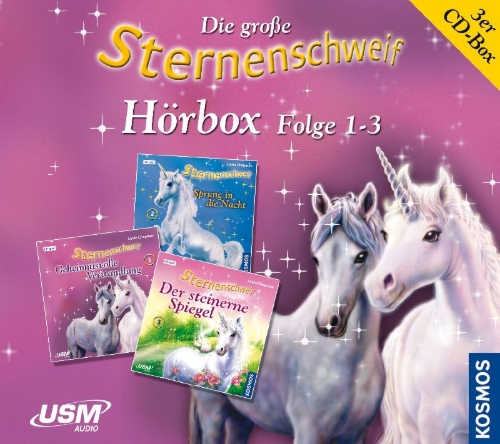 Buchcover und Innenansicht für das Buch: Die große Sternenschweif Hörbox Folge 1-3