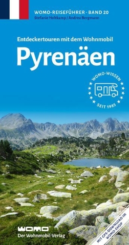 Buchcover und Innenansicht für das Buch: Entdeckertouren mit dem Wohnmobil Pyrenäen