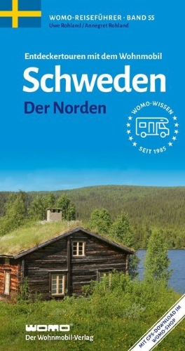 Buchcover und Innenansicht für das Buch: Entdeckertouren mit dem Wohnmobil Schweden
