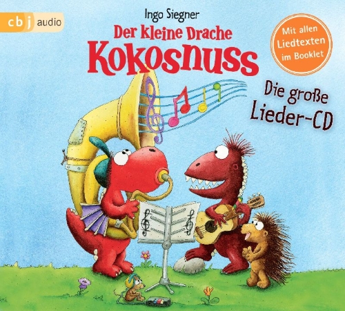 Buchcover und Innenansicht für das Buch: Der kleine Drache Kokosnuss - Die große Lieder-CD