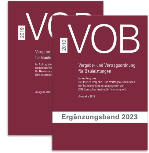 Buchcover und Innenansicht für das Buch: Paket VOB Gesamtausgabe 2019 + VOB Ergänzungsband 2023