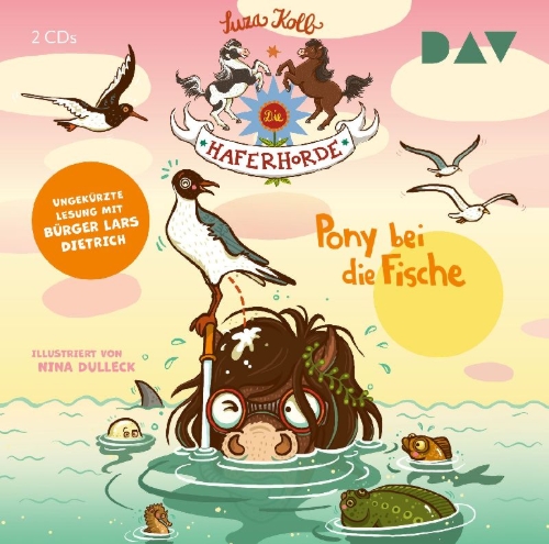 Buchcover und Innenansicht für das Buch: Die Haferhorde 18: Pony bei die Fische