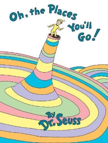 Buchcover und Innenansicht für das Buch: Oh, the Places You'll Go!