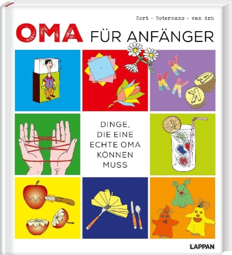 Buchcover und Innenansicht für das Buch: Super oma. 61 manieren om je kleinkinderen te verwennen