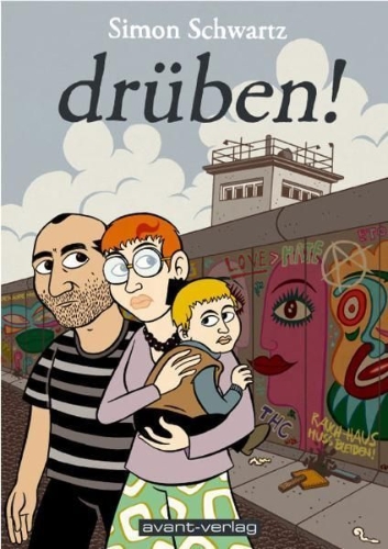 Buchcover und Innenansicht für das Buch: drüben!
