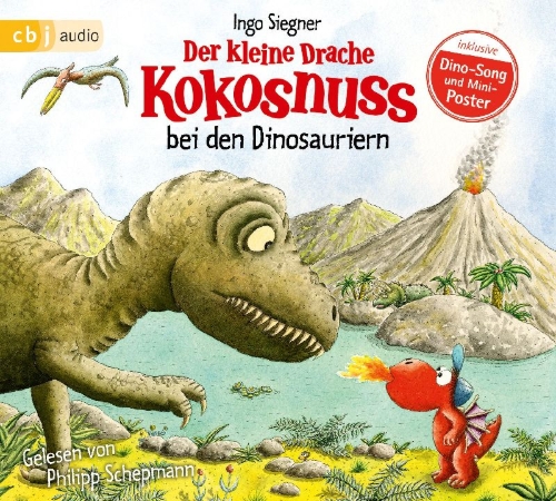 Buchcover und Innenansicht für das Buch: Der kleine Drache Kokosnuss 20 bei den Dinosauriern