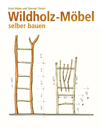 Buchcover und Innenansicht für das Buch: Wildholz-Möbel selber bauen