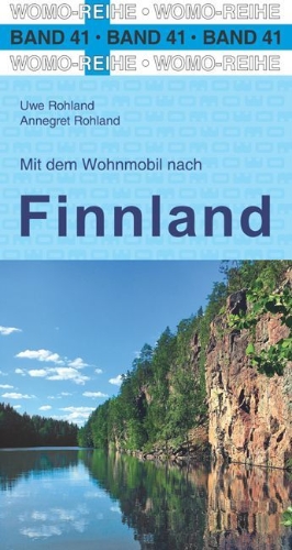Buchcover und Innenansicht für das Buch: Mit dem Wohnmobil nach Finnland