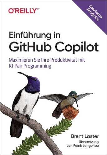 Buchcover und Innenansicht für das Buch: Einführung in GitHub Copilot