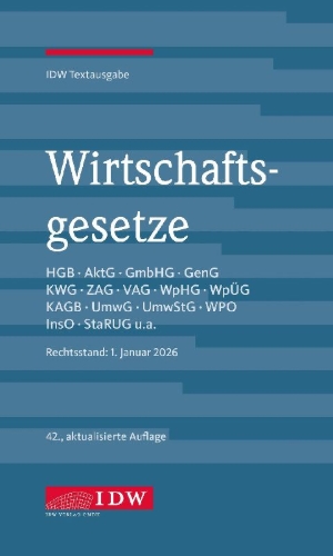 Buchcover und Innenansicht für das Buch: Wirtschaftsgesetze 2025