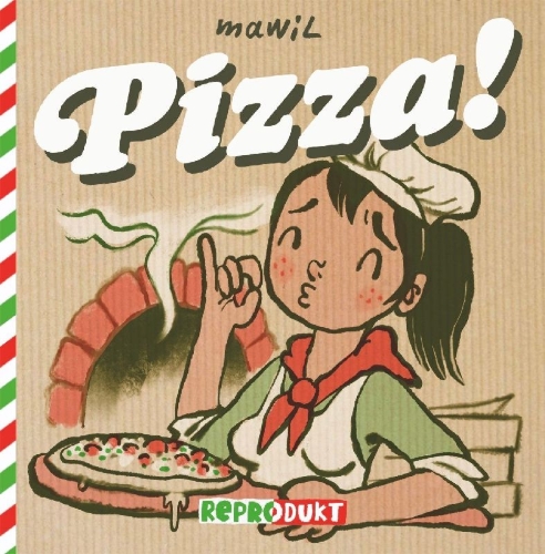 Buchcover und Innenansicht für das Buch: Pizza!