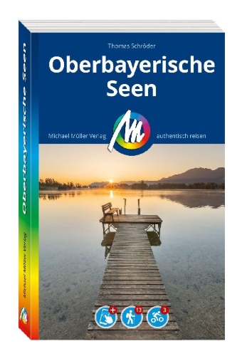 Buchcover und Innenansicht für das Buch: MICHAEL MÜLLER REISEFÜHRER Oberbayerische Seen
