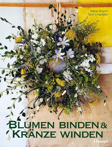 Buchcover und Innenansicht für das Buch: Blumen binden und Kränze winden
