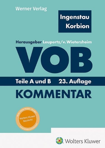 Buchcover und Innenansicht für das Buch: Ingenstau / Korbion, VOB Teile A und B - Kommentar