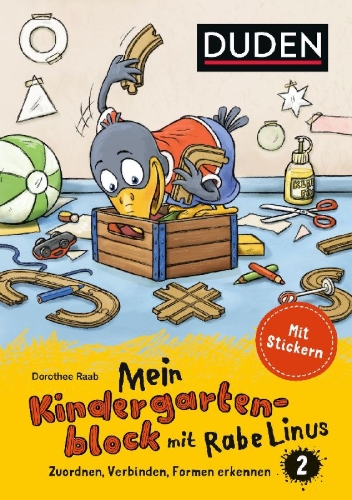 Buchcover und Innenansicht für das Buch: Mein Kindergartenblock mit Rabe Linus 2